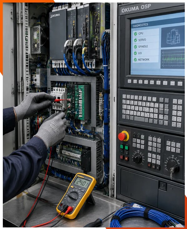 Ремонт систем ЧПУ Okuma OSP в Белебее